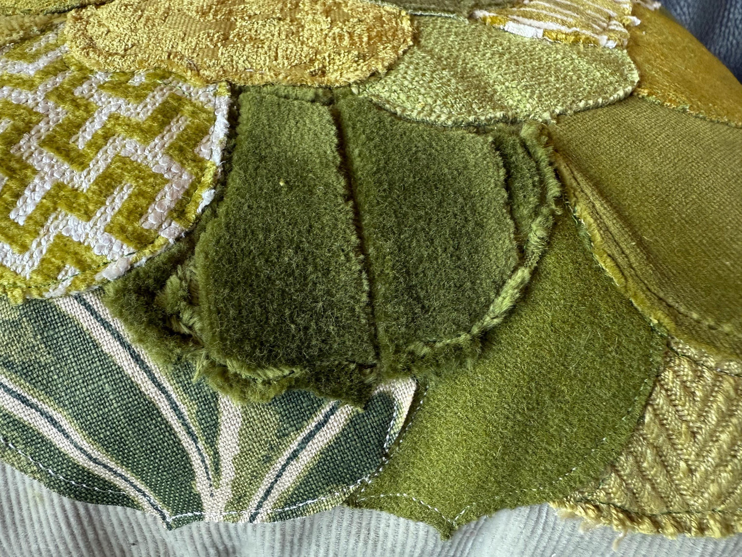 Velvet Green Succulent Pillow