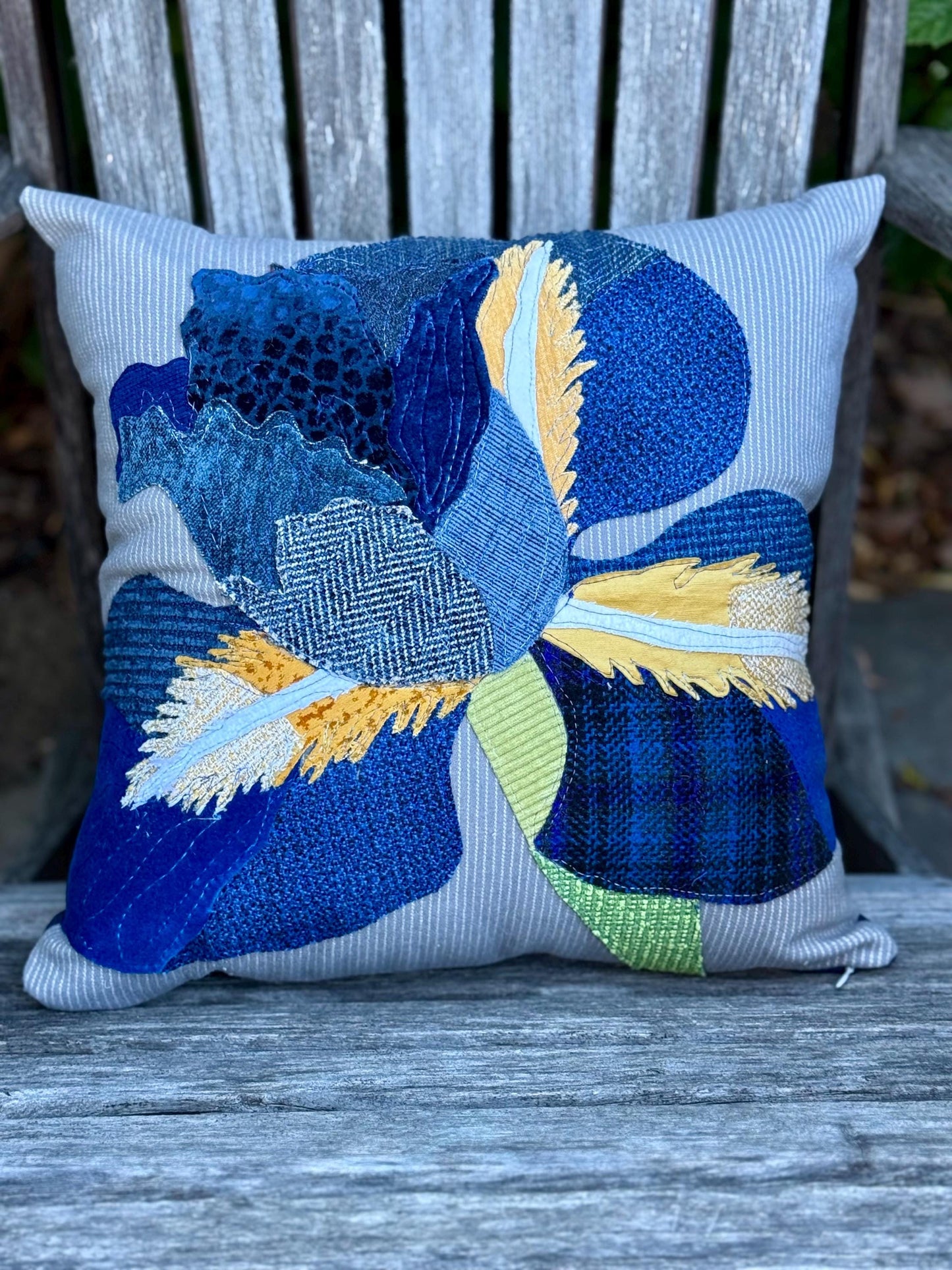 Blue Iris Pillow Cover