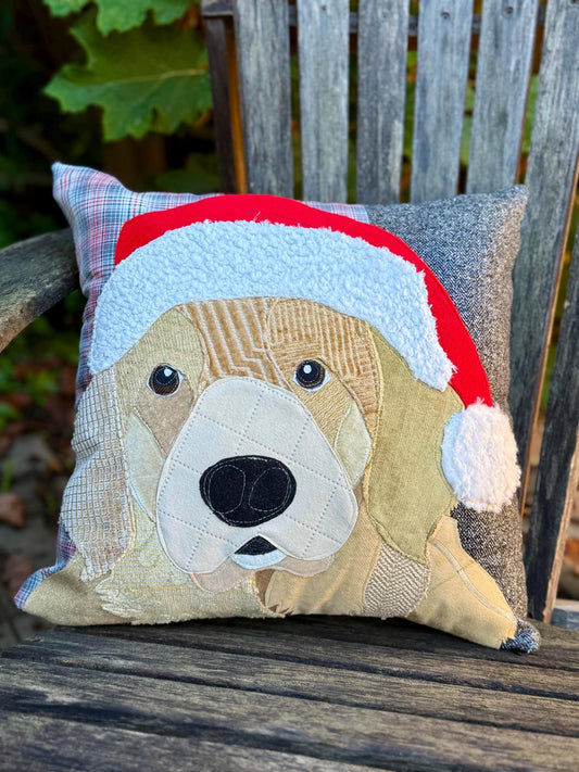 Christmas Golden Retriever Pillow