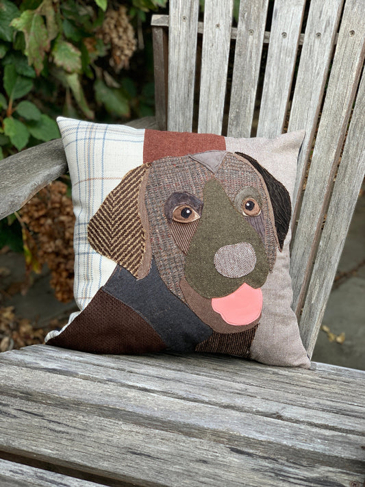 Chocolate Labrador Dog Pillow