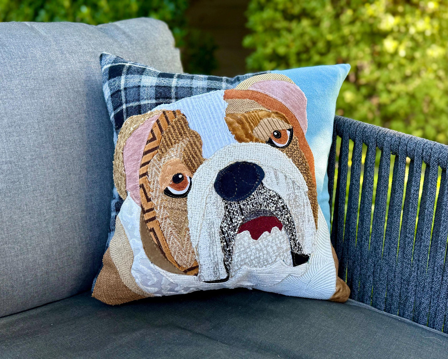 Bulldog Throw Pillow Cover