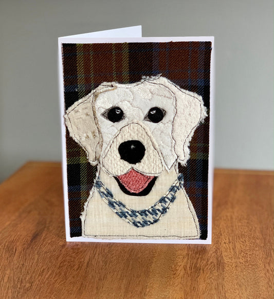 White Labrador Dog Card