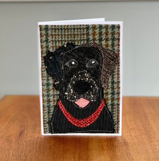 Black Labrador Dog Card