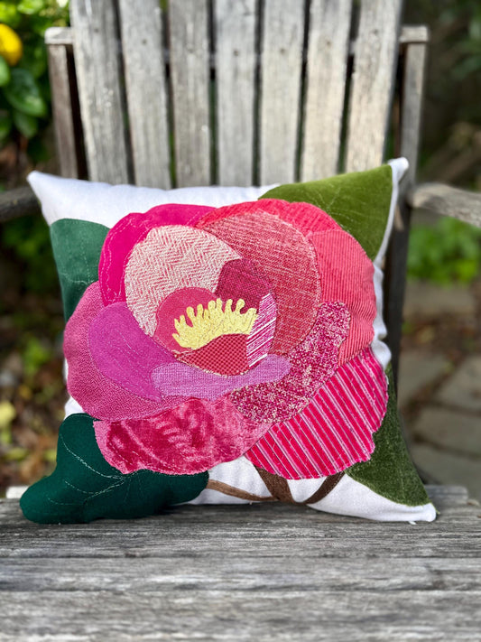 Pink Camellia Pillow