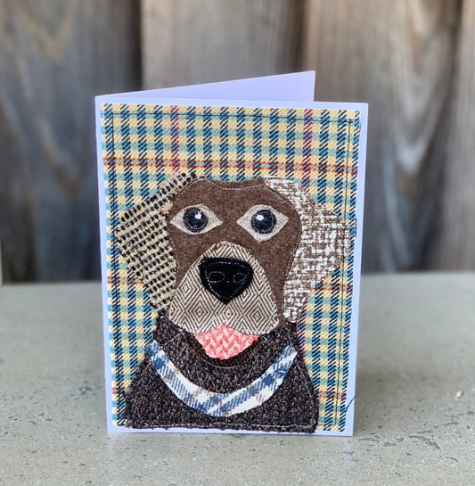 Chocolate Labrador Dog Card
