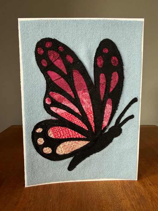 Pink Butterfly Card