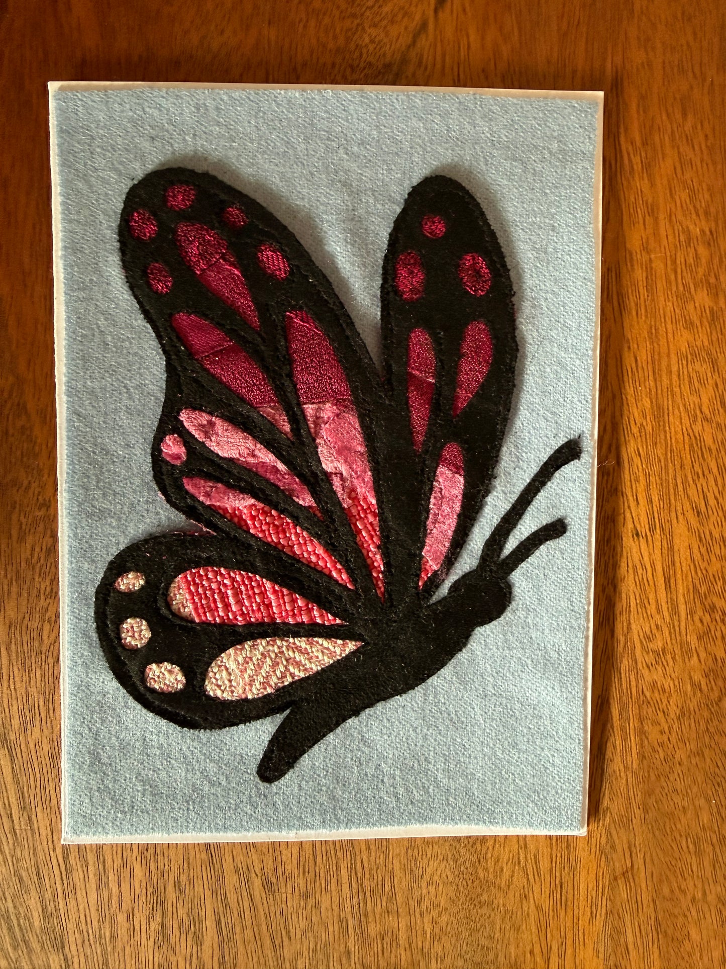 Pink Butterfly Card