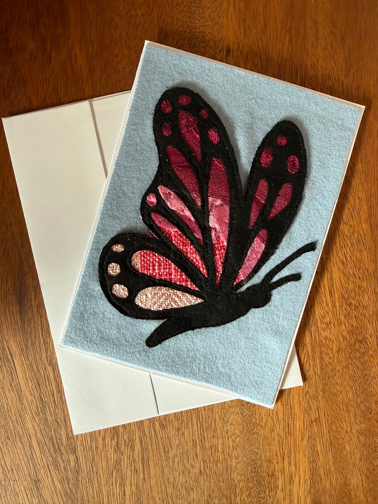 Pink Butterfly Card