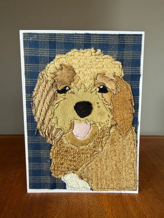 Golden Doodle Dog Card