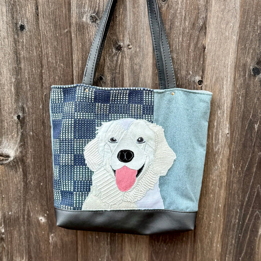 White Labrador Tote Bag