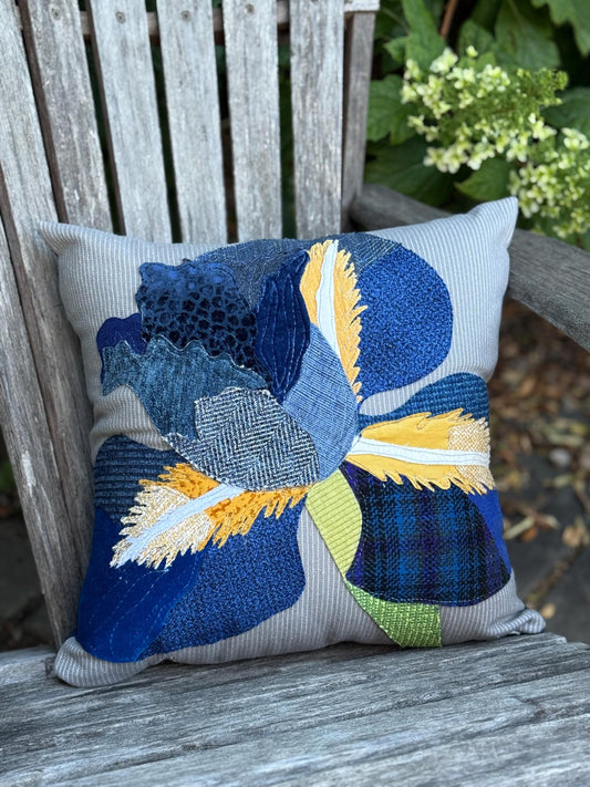 Blue Iris Pillow Cover
