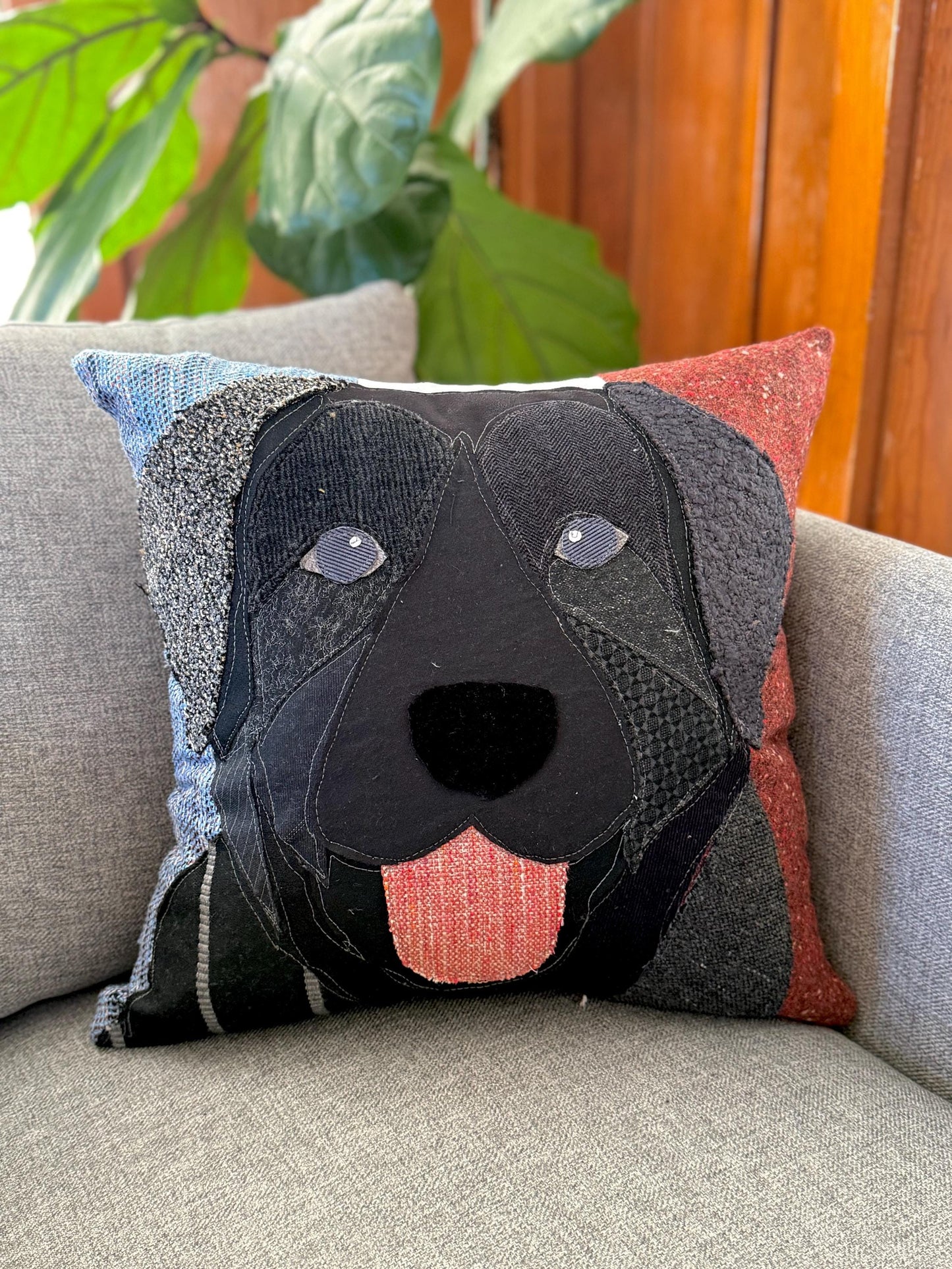 Black Labrador Retriever Dog Pillow