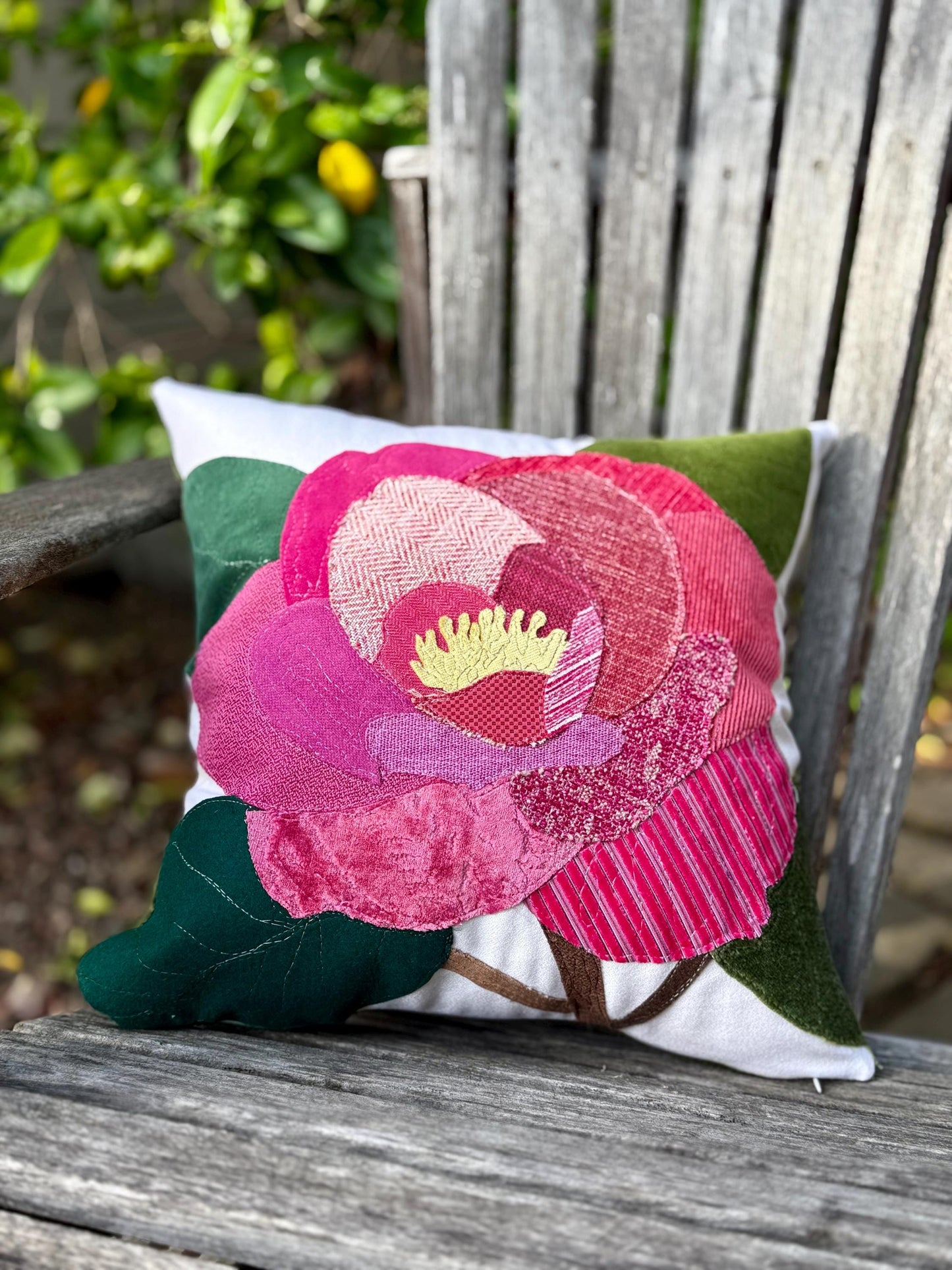 Pink Camellia Pillow