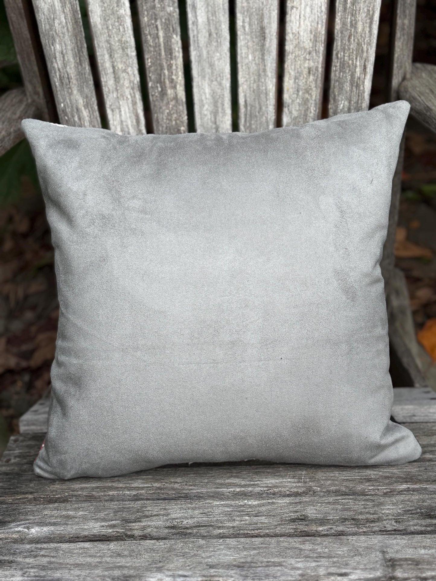 Grey and White Pit Bull Dog Pillow