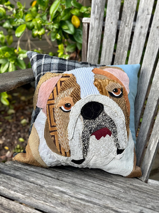 Bulldog Throw Pillow Cover