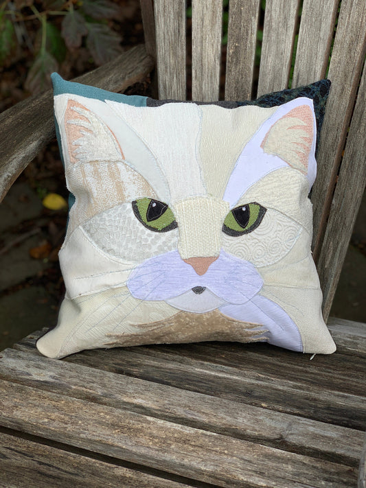 White Persian Cat Pillow
