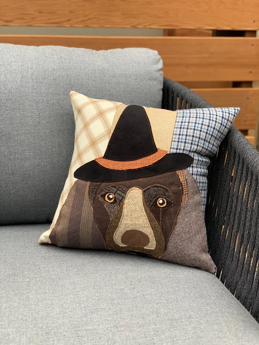 Halloween Dog in Witch Costume Pillow